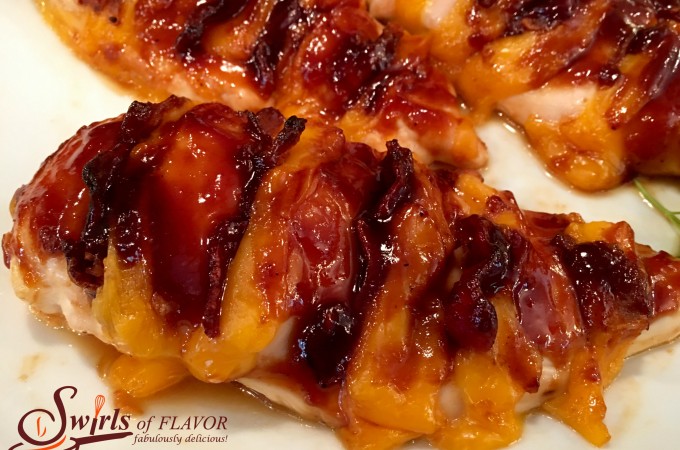 Hasselback Barbecue Bacon Cheddar Chicken close-up W