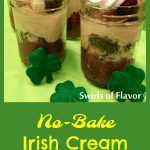 No-Bake Bailey's Irish Cream Puddin N Cake Parfaits is an easy dessert recipe combining Irish Cream, pudding and cake. You’re guaranteed to delight taste buds and make everyone wish they were Irish when you serve these no-bake Irish parfaits! #baileysirishcream #dessert #easyrecipe #nobakedessert #cake #pudding #stpatricksday #swirlsofflavor