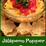 Jalapeno Popper Dip has all the flavors of jalapeno poppers without all the fuss of stuffing each jalapeno! An easy recipe of cheeses, green chiles, jalapenos and spices in a creamy dip.