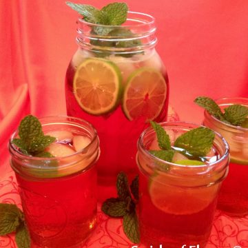 mint julep punch with fresh mint