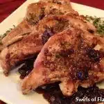 Pork Chop Saute with Cherry Balsamic Reduction