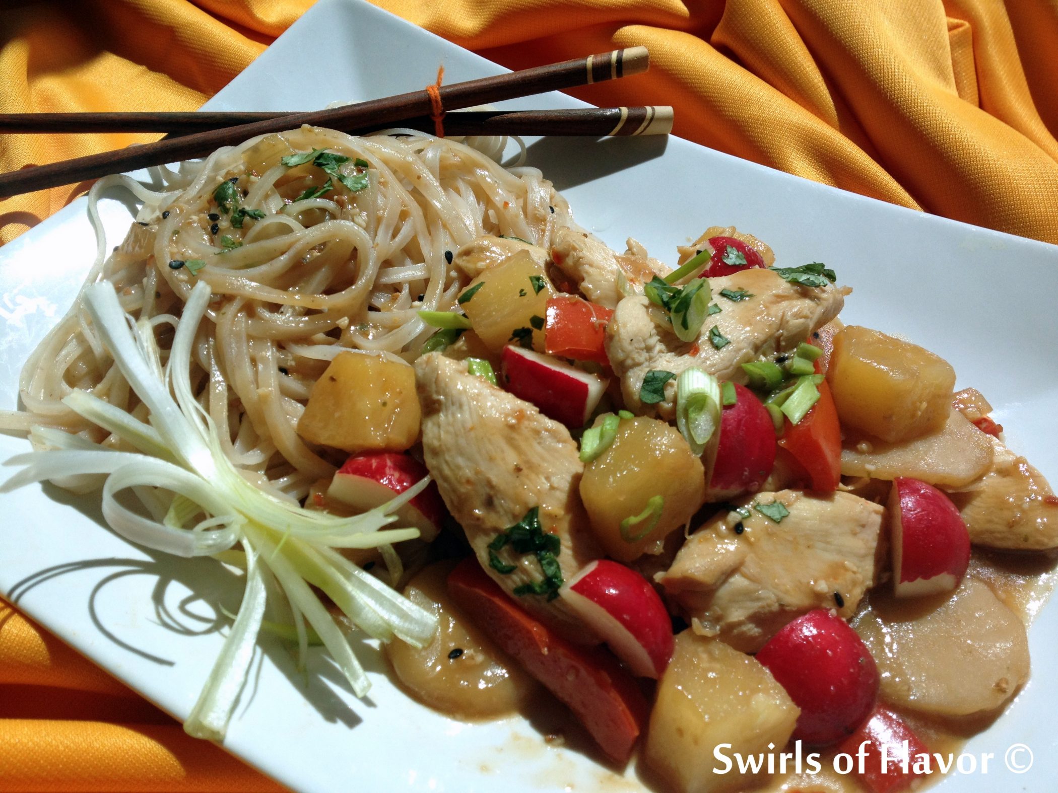 Sweet & Sour Ginger Chicken - Swirls of Flavor