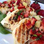 Grilled Chicken Breasts with Strawberry Basil Salsa