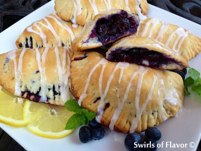 blueberry hand pies with glaze