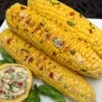 Grilled Corn with Tomato Basil Butter