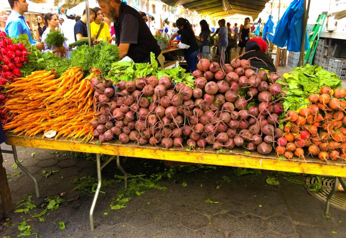 At the farmers market