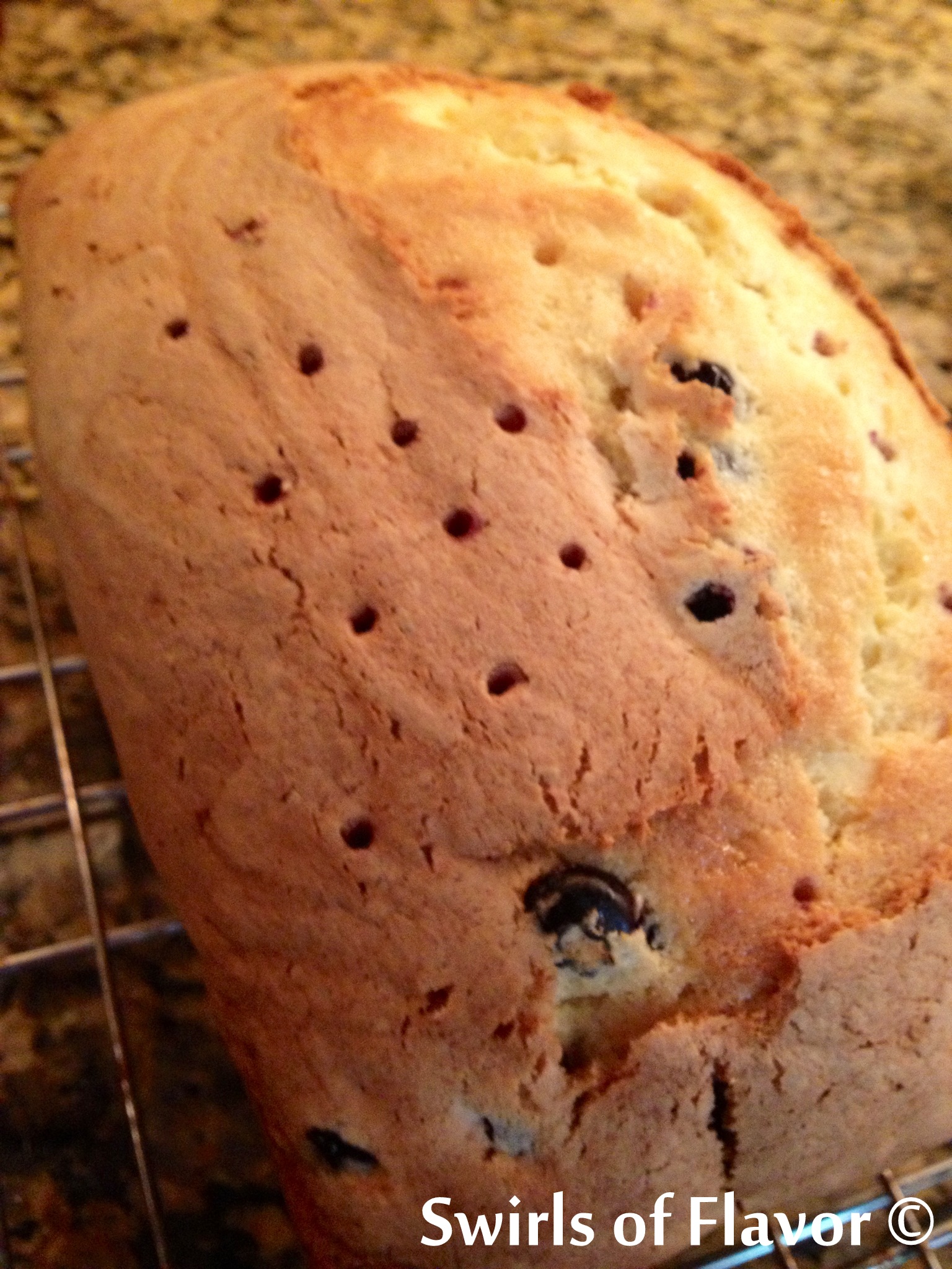 holes in blueberry pound cake for lemon syrup