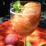 Peach Sorbet With Spiced Rum
