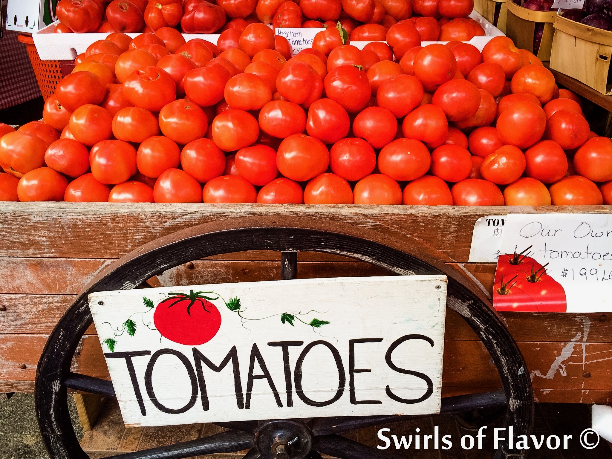 Tomatoes in wagon