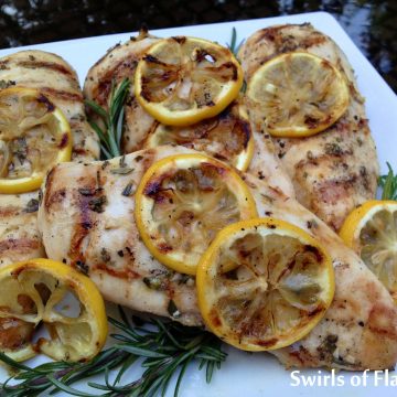 grilled chicken with lemona nd rosemary