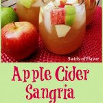 Apple Cider Sangria is an easy recipe that adds a fall spin to your sangria! Apple cider, applejack brandy and a sweet white wine combine with a hint of vanilla to create your new favorite autumn cocktail! #sangria #homemade #homemadesangria #apple cider #applecidersangria #applejackbrandy #fallcocktails #easyrecipe #drinkrecipe #swirlsofflavor
