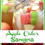 Apple Cider Sangria is an easy recipe that adds a fall spin to your sangria! Apple cider, applejack brandy and a sweet white wine combine with a hint of vanilla to create your new favorite fall cocktail!