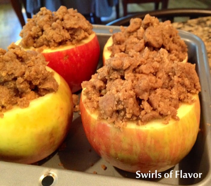 crumb topping on baked apples