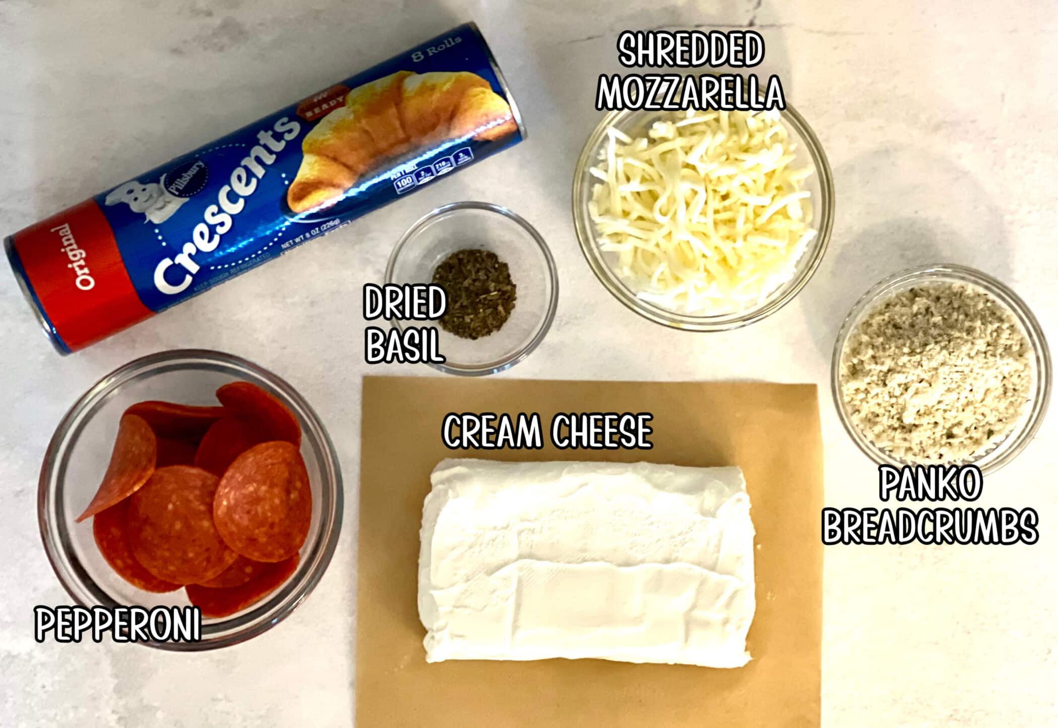 ingredients for pizza pinwheels