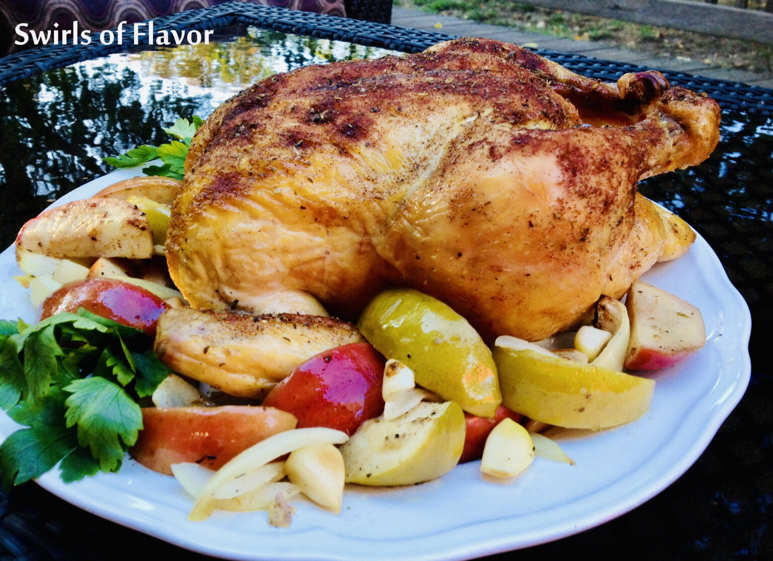 Roasted Chicken With Apples Swirls of Flavor