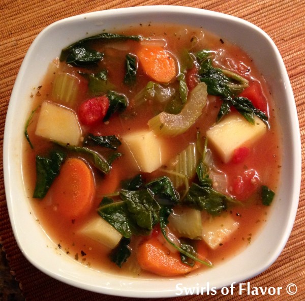 Hearty Potato Kale Soup - Swirls of Flavor