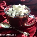 hot chocolate in a mug with mini marshmallows