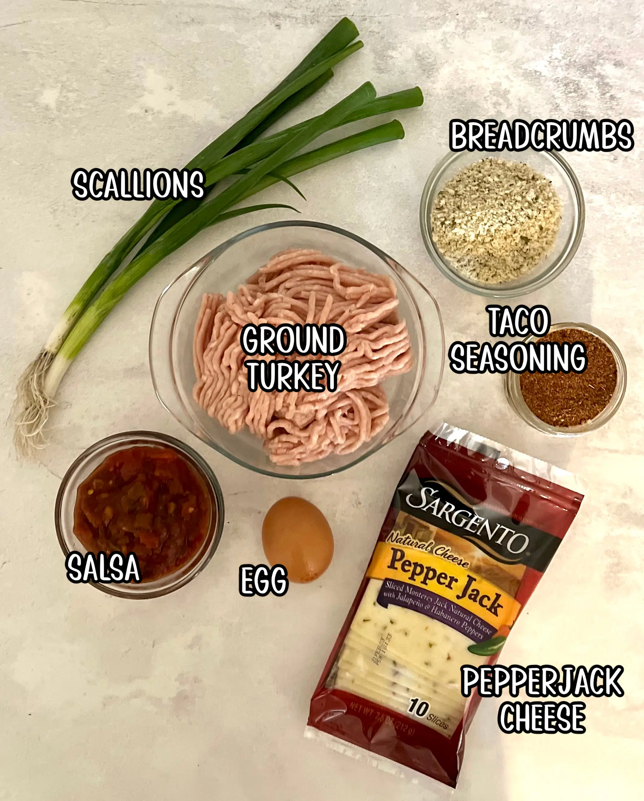 ingredients for taco meatloaf