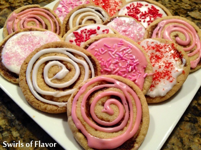 Cinnabun Swirl Valentine Sugar Cookies 1