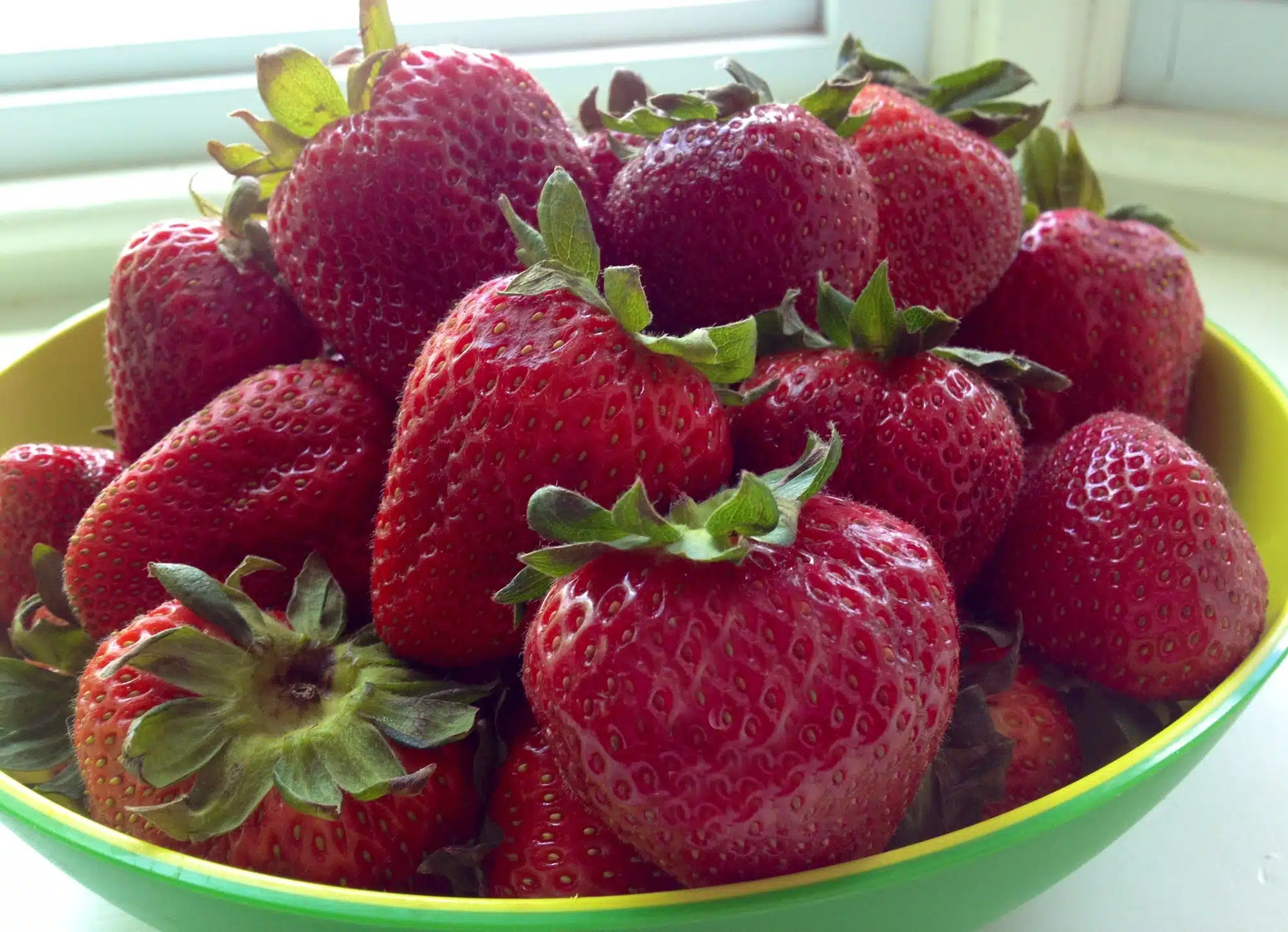 strawberries in a bowl