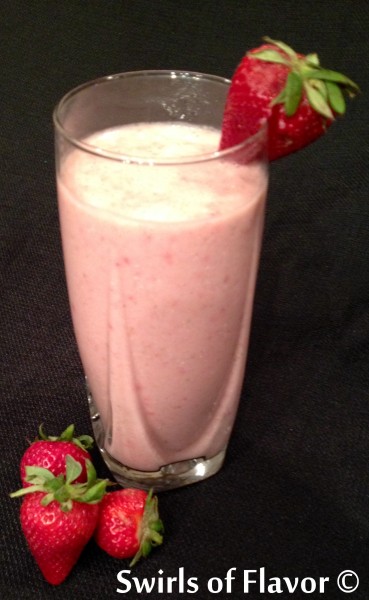 Almond Milk Strawberry Smoothie - Swirls of Flavor