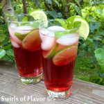 Pomegranate Mojito is an easy drink recipe for the classic mojito but with a twist of added pomegranate juice for a flavorful cocktail! #drinks #cocktails #mojito #easyrecipe #summerdrink #happyhour #rum #rumcocktail #swirlsofflavor