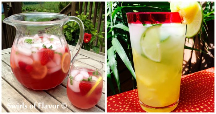 Lemonade Prosecco Punch and Pineapple Monito Punch