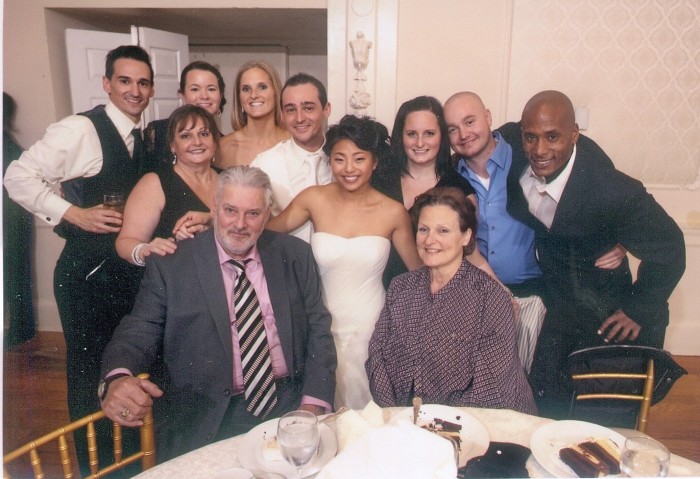Our family with Bryan's donor family at their wedding