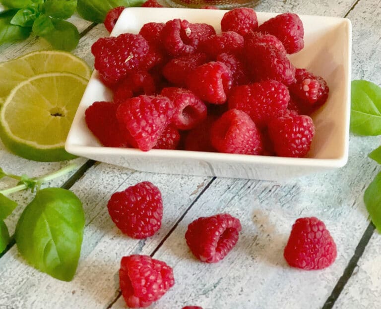 Basil Raspberry Lemonade With Vodka - Swirls of Flavor