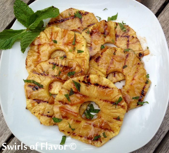 Grilled Pineapple Rum Chicken Recipe Swirls Of Flavor 0604