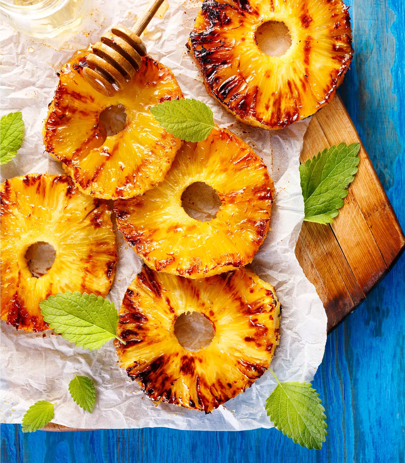 grilled pineapple with honey