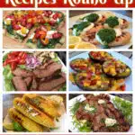 collage of grilling recipes with text overlay