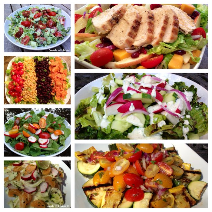 Best Ever Summer Salads! Look no further for fabulous summer salads bursting with the fresh produce of the season! Grill you salad, serve it with chicken, or keep it vegetarian! The choice is yours! grilling | salad | grilled romaine | vegetables | summer | potluck