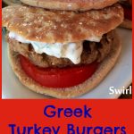 Greek Turkey Burgers with Tzatziki Sauce is an easy recipe for ground turkey burgers flavored with feta cheese and oregano and complimented with a cool cucumber, dill and red onion Tzatziki Sauce!