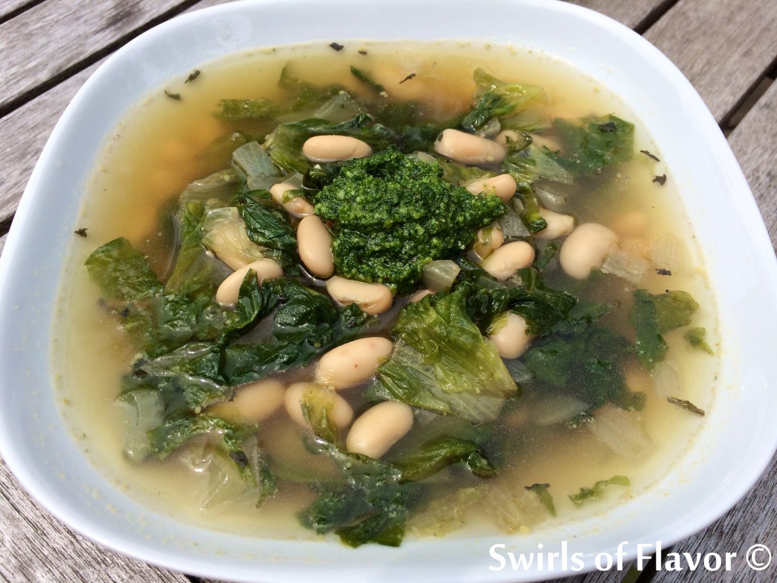 Homemade Escarole Soup With Beans Swirls of Flavor
