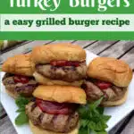 turkey burgers with text overlay