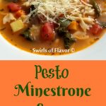 Pesto Minestrone Soup is an easy homemade soup recipe that is ready in just minutes. This hearty minestrone with pesto  and baby kale is an updated version of the classic Italian soup and is sure to be a new family favorite!