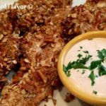 Oven Baked Pretzel Ranch Chicken Tenders With Dipping Sauce