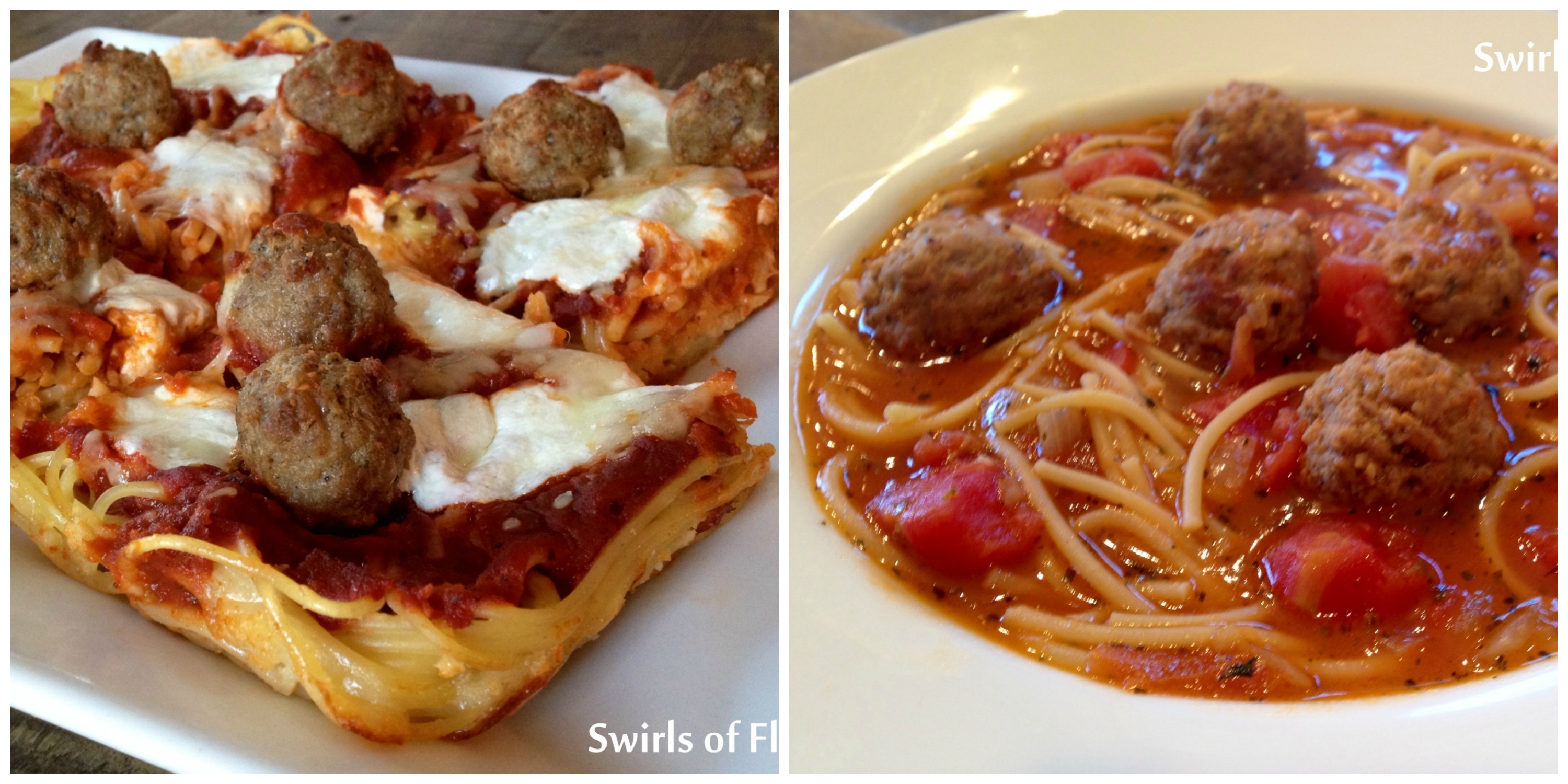 spaghetti and Meatball Pizza and Spaghetti and Meatball Soup