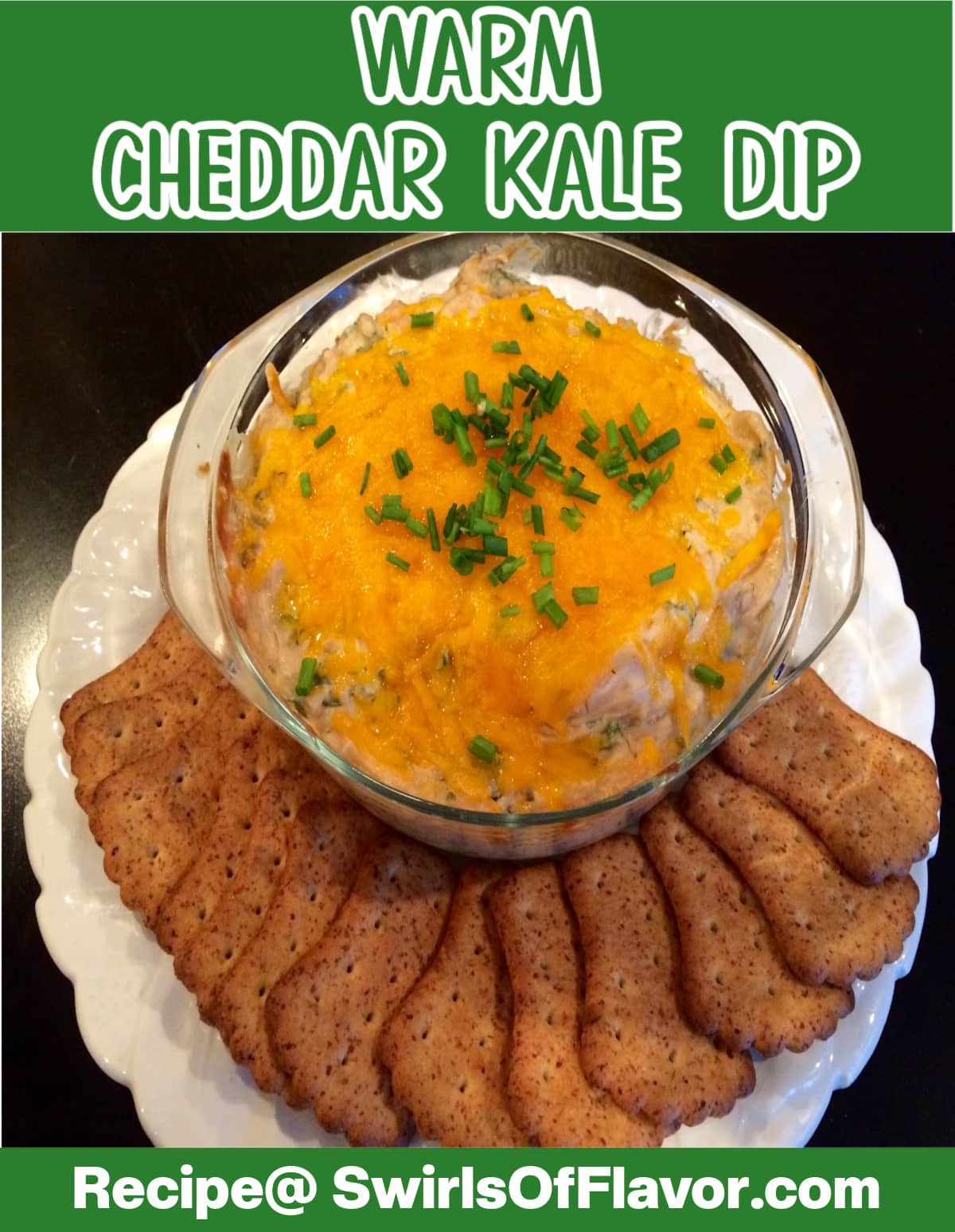 Cheddar Kale Dip Swirls of Flavor