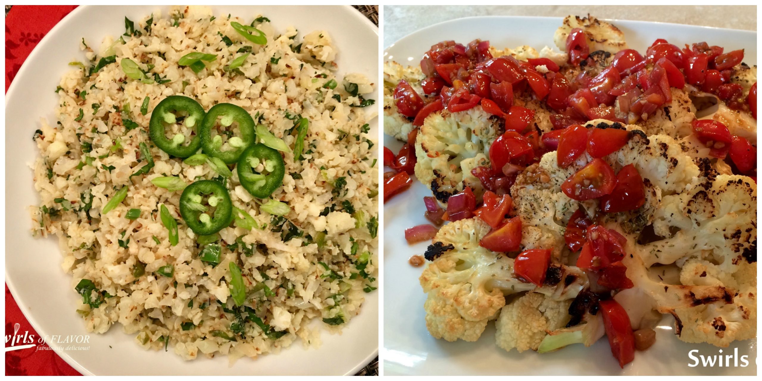 Cauliflower Rice and Cauliflower Steaks