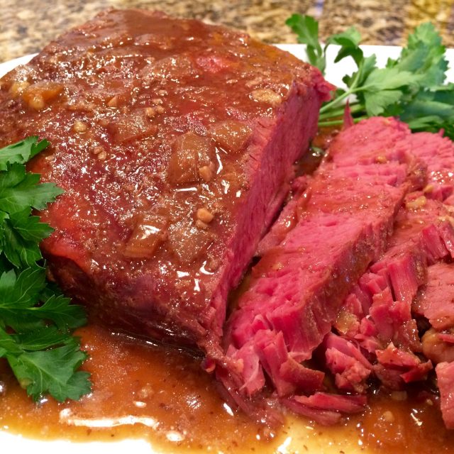Slow Cooker Corned Beef With Guinness Reduction Swirls of Flavor