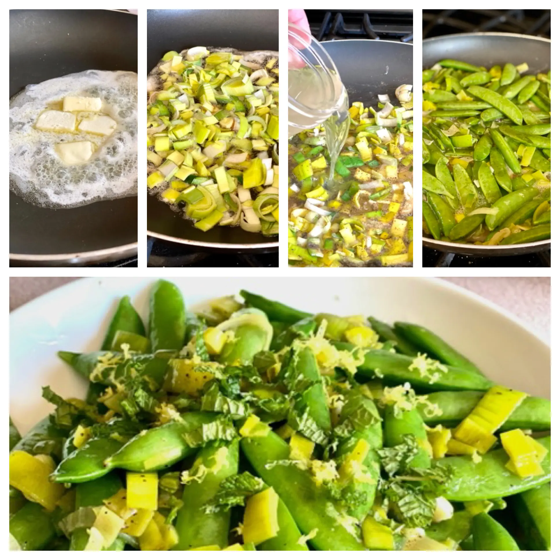 step by step how to cook sugar snap peas