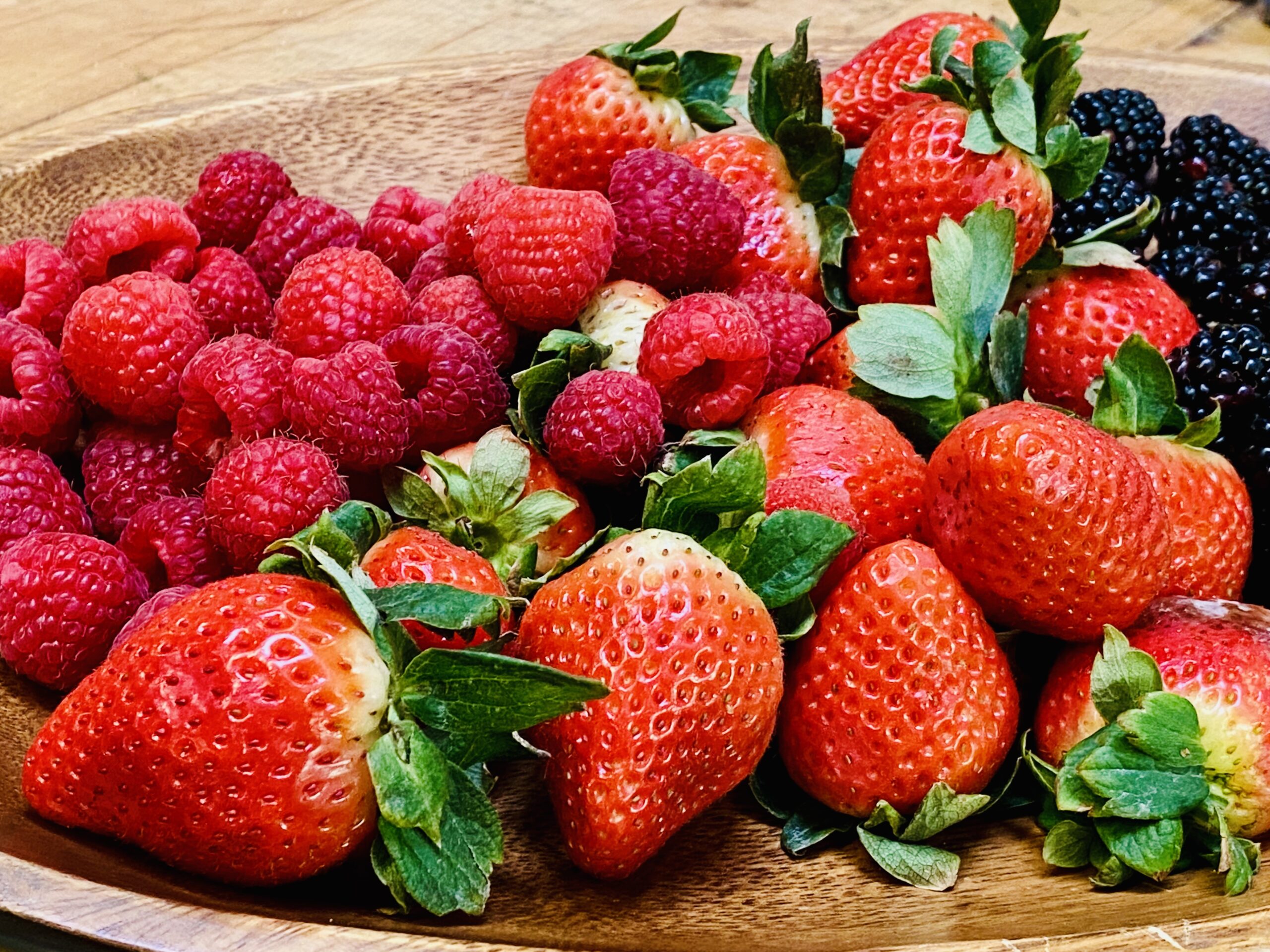 Assorted berries on a platter