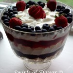 Red White & Blueberry Trifle is the perfect no-bake dessert filled with a light creamy pudding, fresh berries and angel food cake! Memorial Day | picnics | dessert | no-bake | berries |strawberry | blueberry | angel food cake | trifle | red white and blue dessert