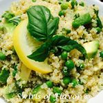 Add Lemon Basil Avocado Quinoa to your next meal for a punch of nutrition along with deliciousness. A quick and easy side dish that will compliment any meal. #quinoa #avocado #sidedish #easyrecipe #familyfavorite #swirlsofflavor