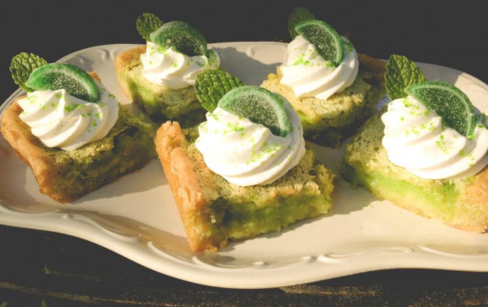 Mojito Key Lime Bars on platter