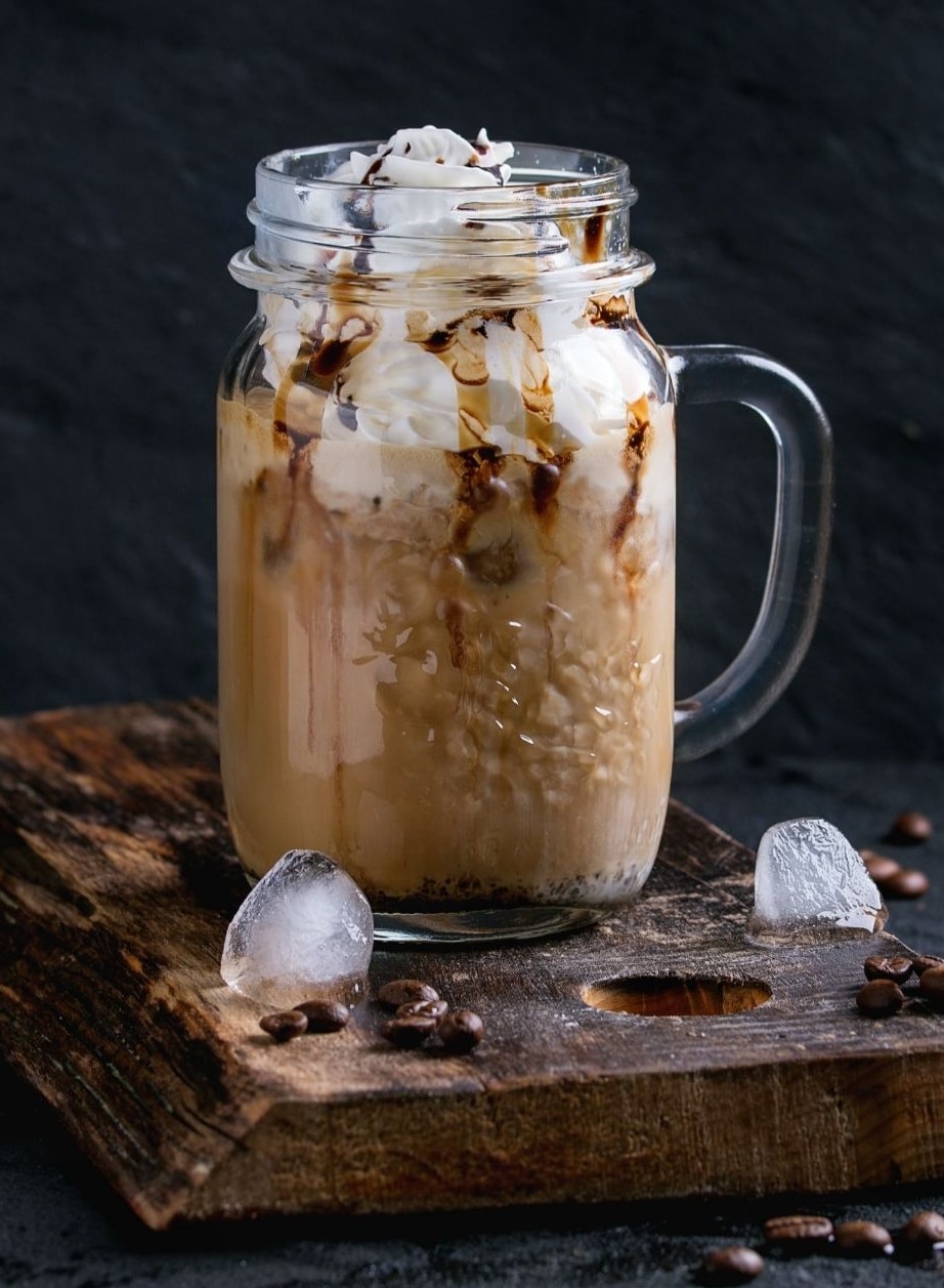 coffee milkshake recipe in mason jar