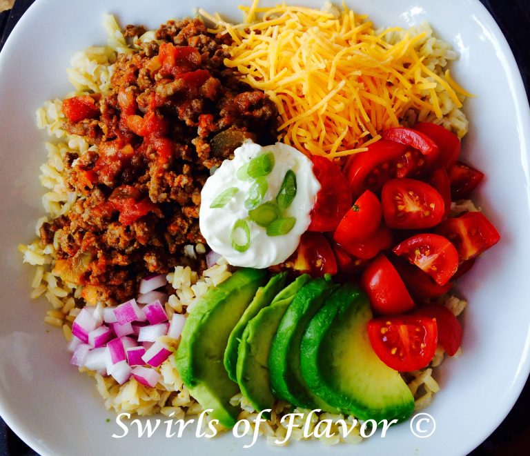 Brown Rice Taco Bowl Recipe Swirls of Flavor
