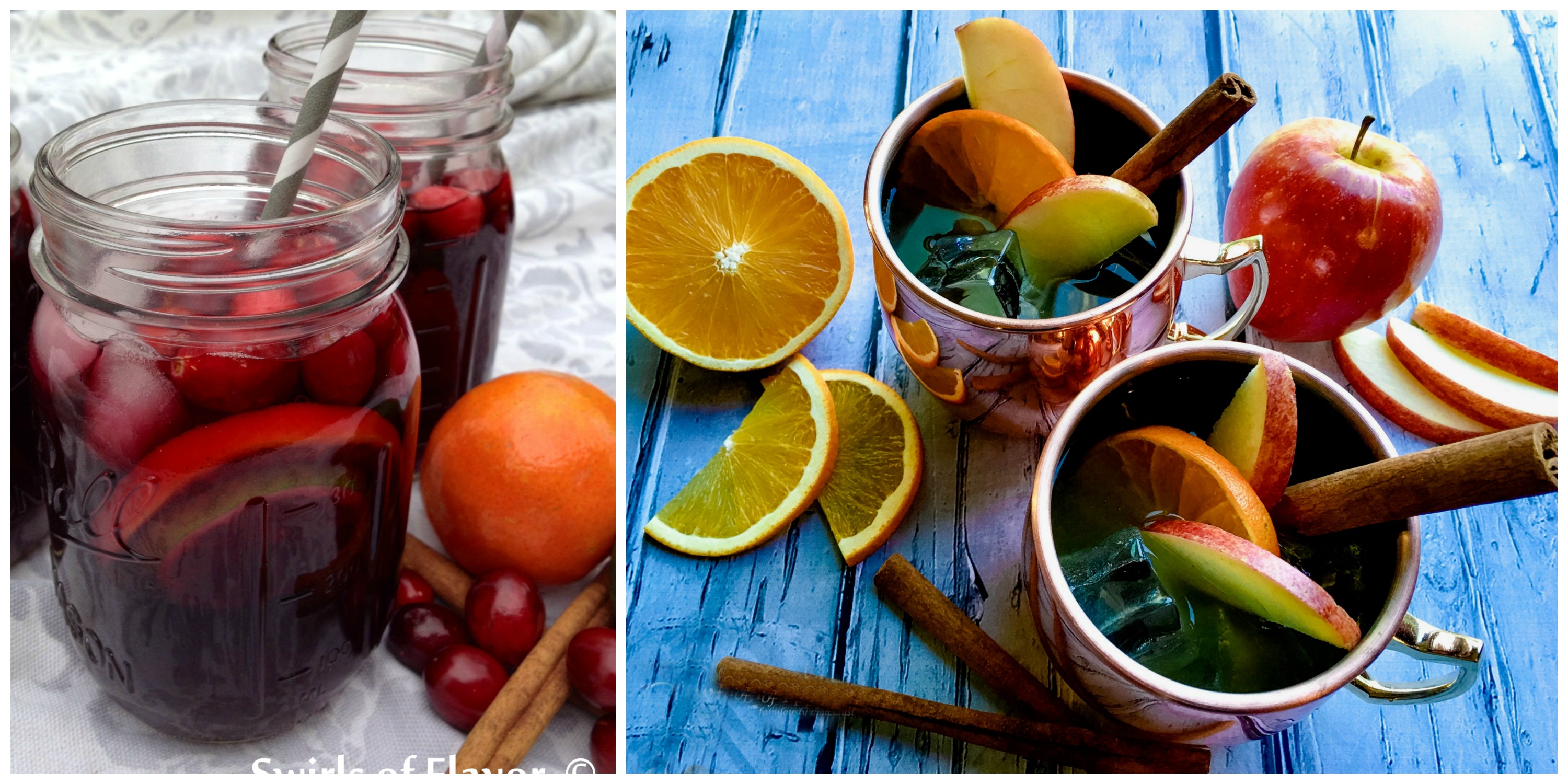 Cranberry Sangria and Apple Cider Moscow Mules